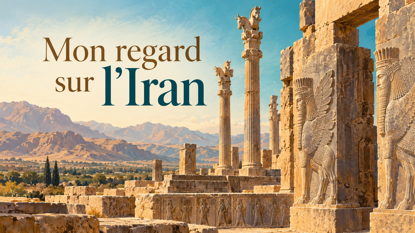 Mon regard sur l’Iran — illustration inspirée de Persépolis